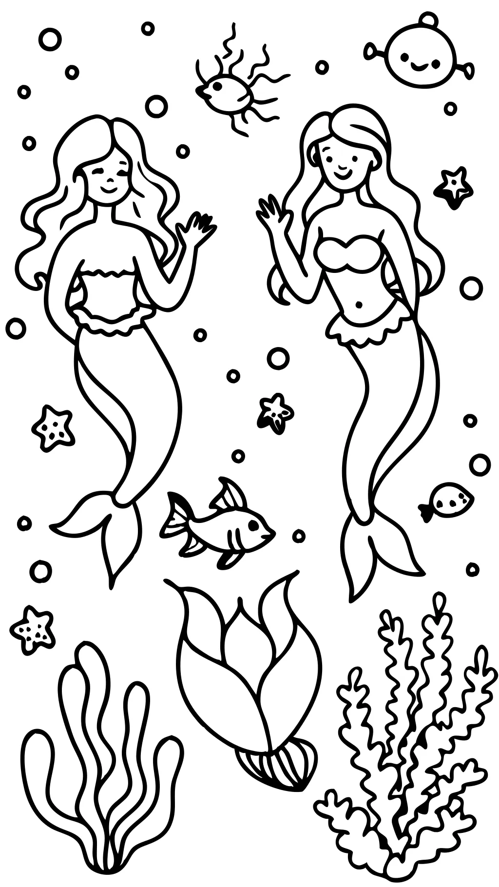 free mermaid coloring pages